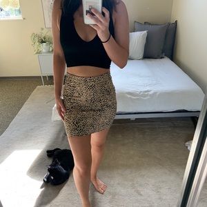 brandy melville leopard skirt